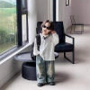 Children's letter hoodie, baby autumn top, boys' 2024 autumn new Korean-style children's clothing simple and trendy letter hoodie Application Scenario